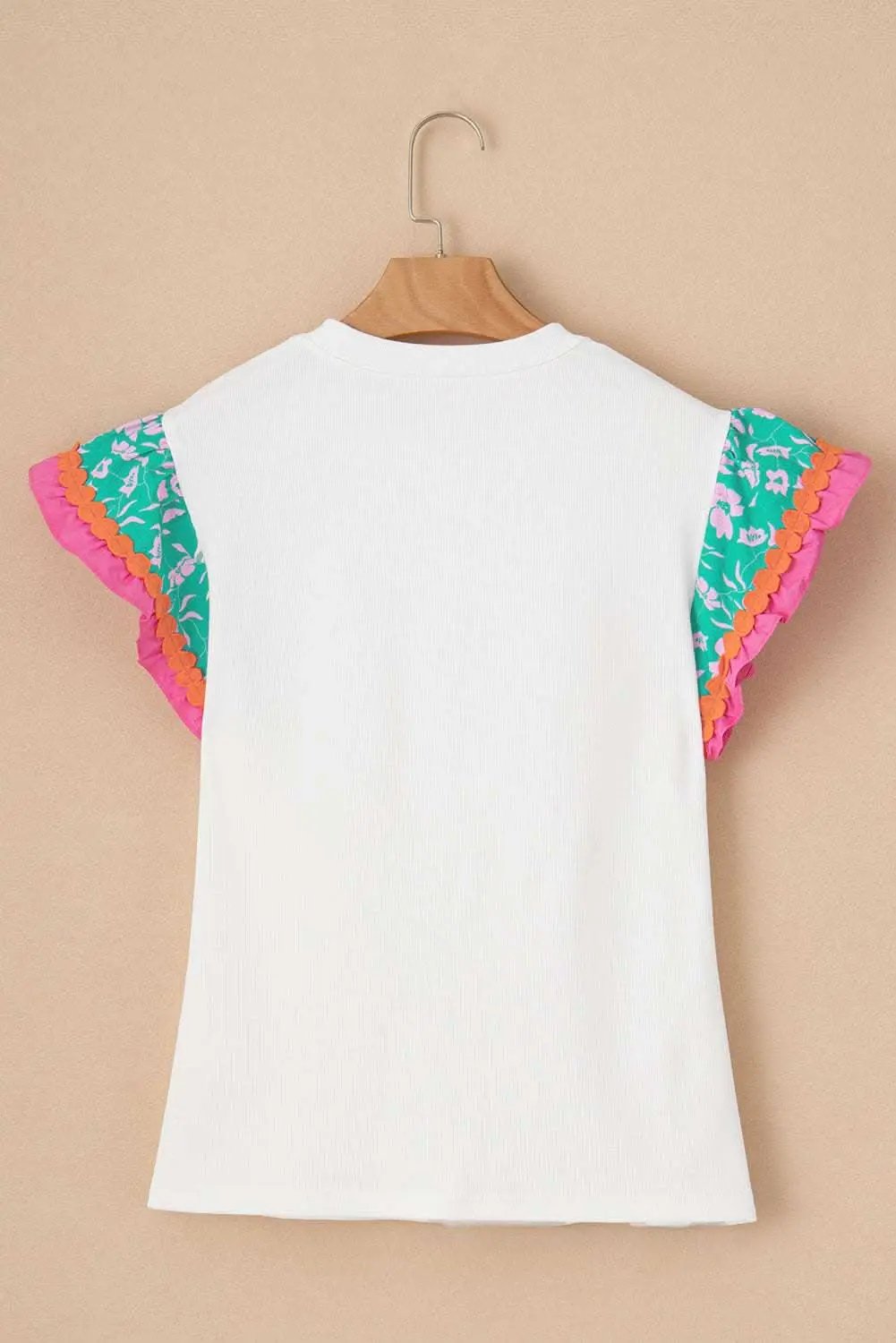 Floral sleeve shift top with ricrac details - Love Salve